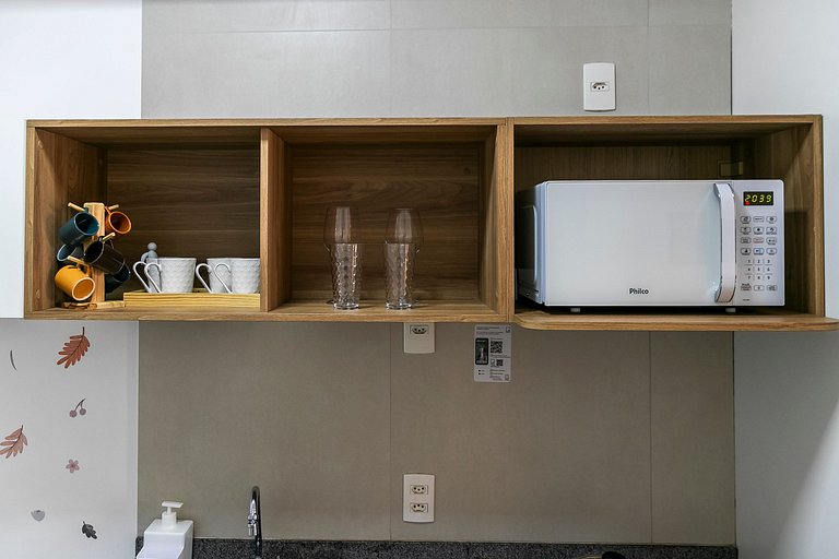 Studio Exclusivo Cama King + Vaga e Piscina!
