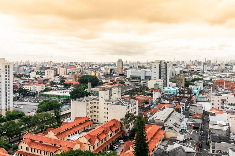 Studio Luxo e Vista Incrível + AC e Piscina