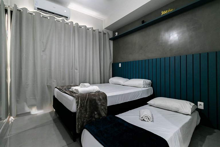 Studio c/ Ar Condicionado + Piscina e Metrô