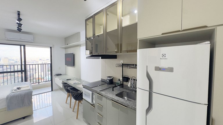 Studio Exclusivo e Moderno + AC + Piscina + Metrô