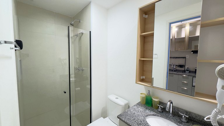 Studio Exclusivo + AC + Piscina + Metrô + Vaga