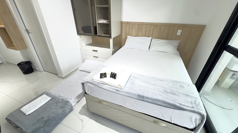 Studio Exclusivo e Moderno + AC + Piscina + Metrô