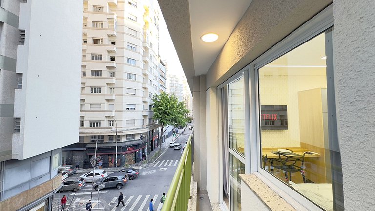 Apê Descolado na República - Rooftop e Piscina