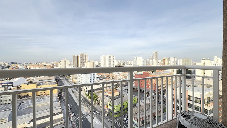 Apê Minimalista 16º andar + Academia + Metrô