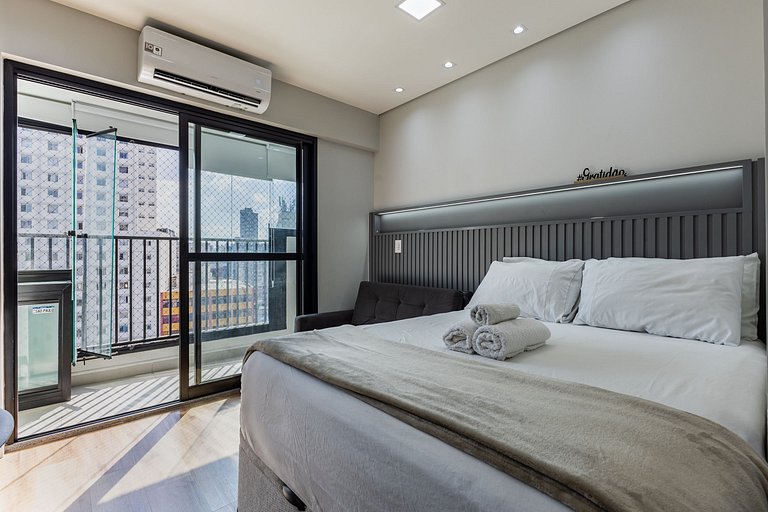 Studio Alto Nível c/ Vista no Centro de SP + Vaga