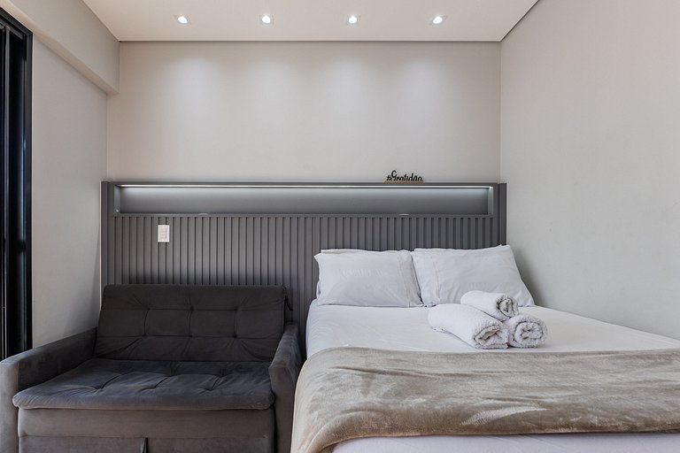 Studio Alto Nível c/ Vista no Centro de SP + Vaga