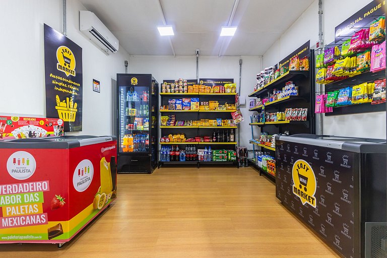 Studio p/ 4 pessoas + Vaga, Piscina e Coworking