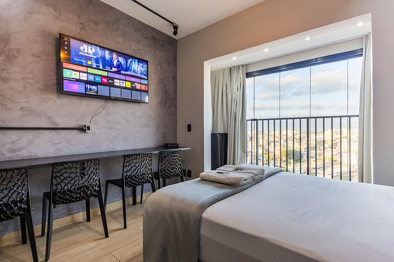 Studio Industrial Moderno + AC e Piscina!