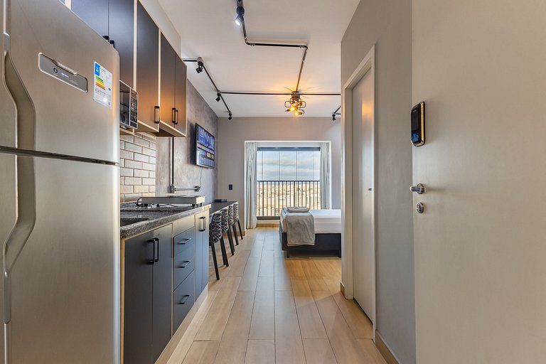 Studio Industrial Moderno + AC e Piscina!