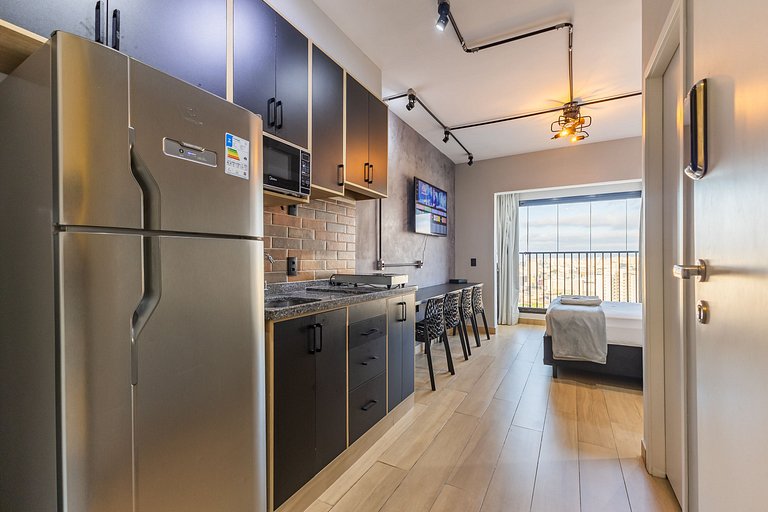 Studio Industrial Moderno + AC e Piscina!