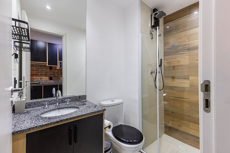 Studio Industrial Moderno + AC, Vaga e Piscina!