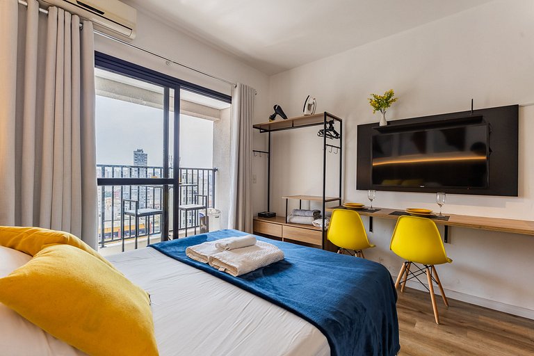 Studio Exclusivo - Centro SP + AC, Piscina e VAGA
