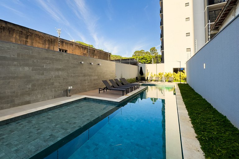 Luxo na Faria Lima + AC, Academia e Piscina