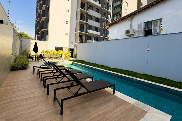 Luxo na Faria Lima + AC, Academia e Piscina