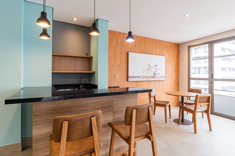 Apê Descolado na República - Rooftop e Piscina