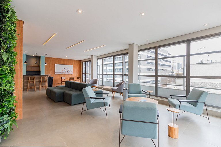 Apê Descolado na República - Rooftop e Piscina