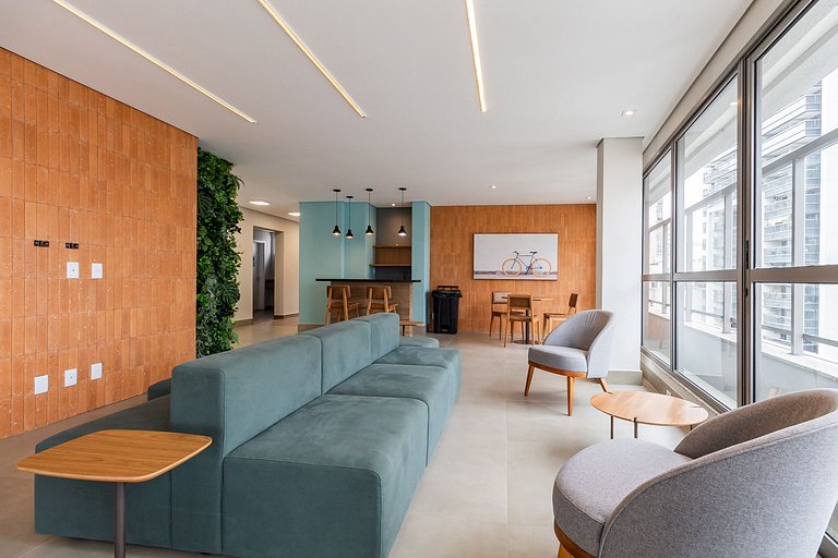 Apê Descolado na República - Rooftop e Piscina