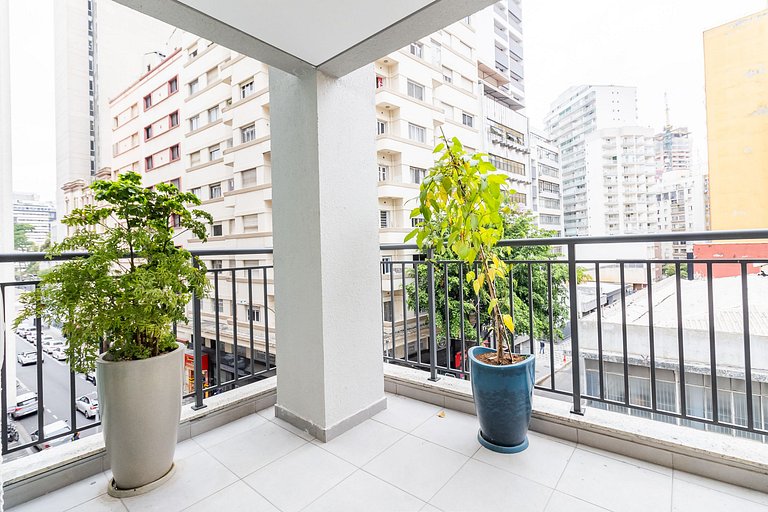 Apê Descolado na República - Rooftop e Piscina