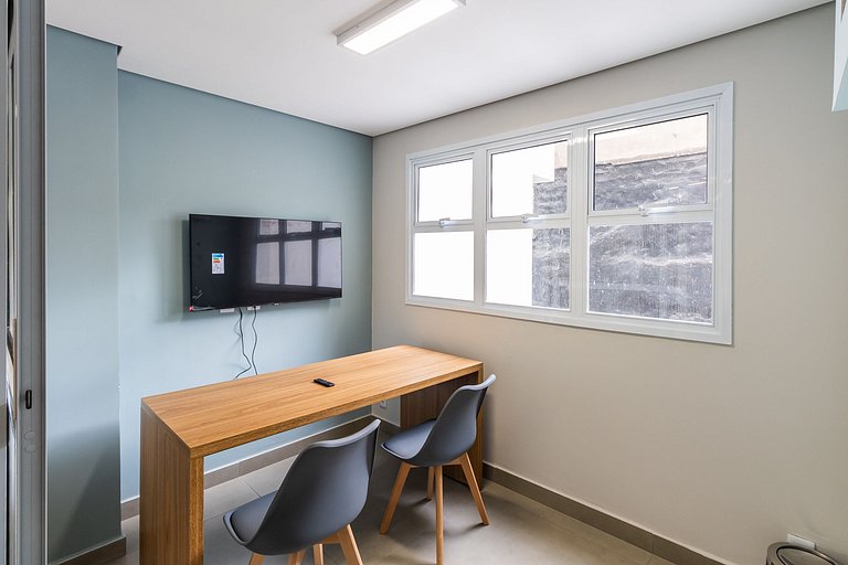 Apê Descolado na República - Rooftop e Piscina